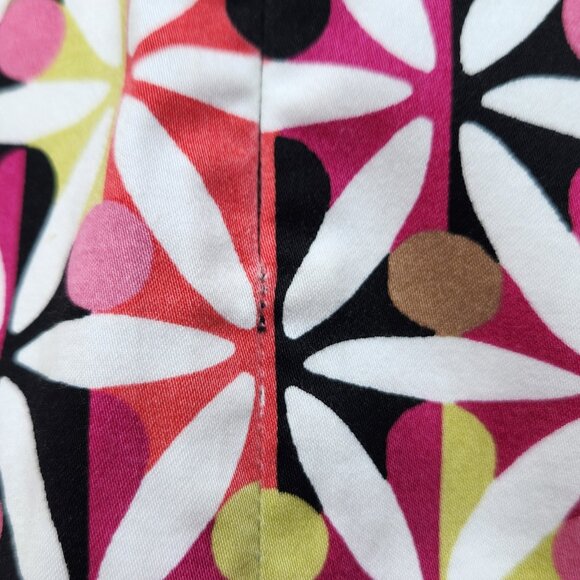 Geoffrey Beene Sport A-Line Multicolor Skirt Floral Geo-Print Cotton Blend - Picture 9 of 12